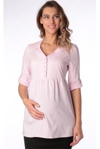 Блуза для беременных розовая короткий рукав