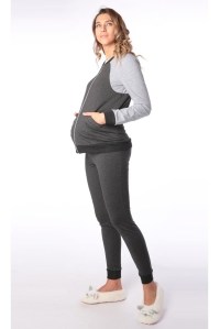 спортивный костюм для беременных темно-серый euromama фото 5