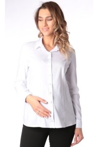 блуза для беременных белая euromama фото 3
