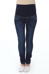 джинсы узкие стрейч синий для беременных gaiamom фото 3