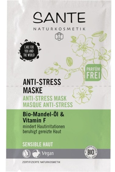 маска анти-стресс для чувствительной кожи миндаль и витамин f sante