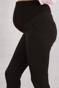 брюки габардин шоколад для беременных euromama фото 2