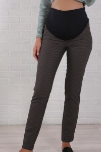 брюки костюмка коричневый для беременных euromama фото 2