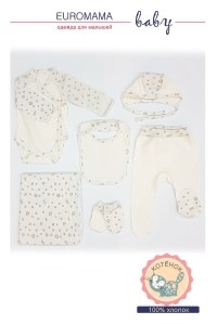 набор одежды для новорожденного котенок р. 56 euromama фото 3