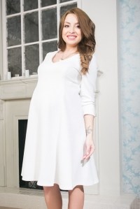 Nuova Vita Платье для беременных белое