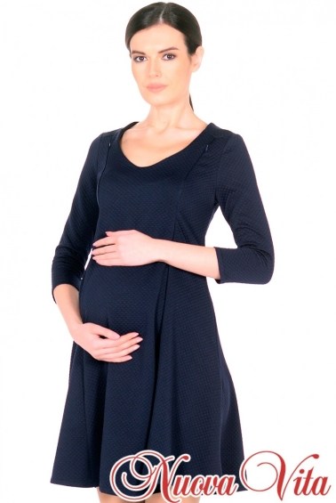 платье для беременных синее nuova vita