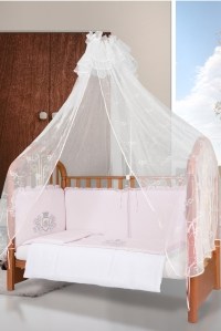 Детский комплект постельного белья Crown - Light Pink (125х65)
