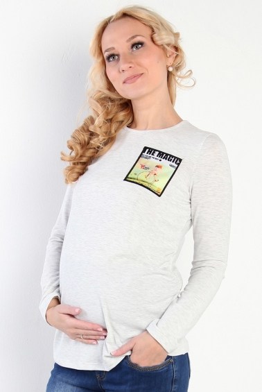 блуза для беременных с аппликацией мамуля красотуля