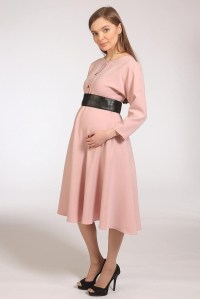 платье эмми для беременных с планкой расклешенное пудра мамуля красотуля фото 4