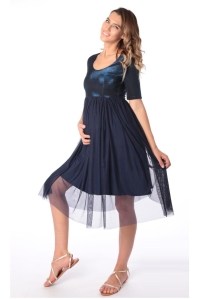 платье для беременных сетка синее euromama фото 3