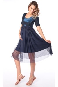 платье для беременных сетка синее euromama фото 2