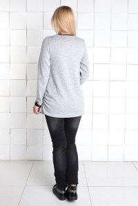пуловер для беременных и кормящих паулина серый меланж мамуля красотуля фото 2