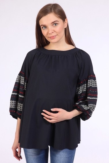 блуза для беременных расклешенная магда синяя мамуля красотуля