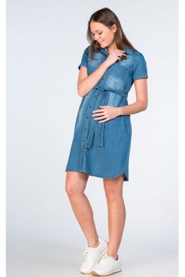 джинсовое платье для беременных  euromama