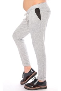 костюм брюки и свитшот полуспорт для беременных меланж серый euromama фото 2