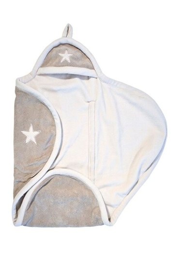флисовое одеяло-конверт star sandoff-white jollein