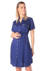 платье для беременных и кормления голубое euromama