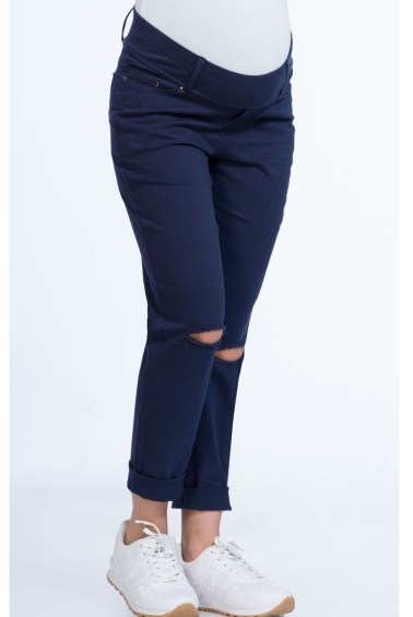 брюки джинс бойфренды для беременных синие euromama