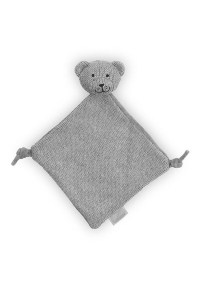 Вязаная игрушка-платочек Мишка Grey