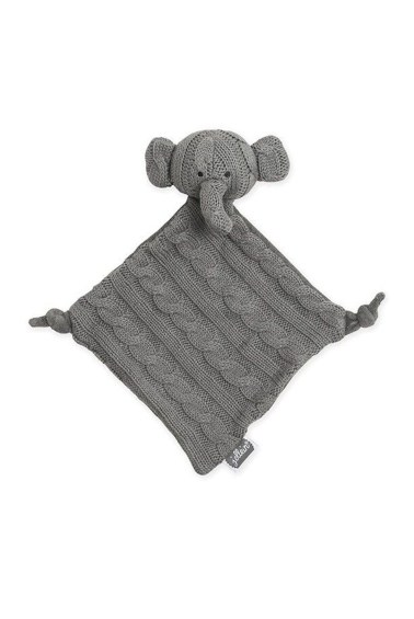 вязаная игрушка-платочек слоник anthracite jollein