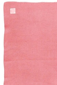 вязаный плед basic knit 100х150 см coral pink jollein фото 2