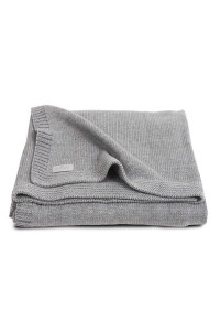 вязаный плед natural knit 75х100 см grey jollein