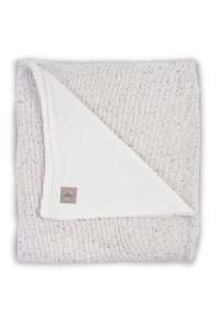 Вязаный плед с мехом Confetti knit 75x100 см Natural