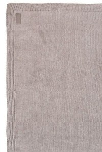 вязаный плед с мехом natural knit 100х150 см sand jollein фото 2