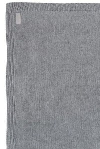 вязаный плед с мехом natural knit 75х100 см grey jollein фото 2