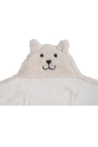 меховое одеяло-конверт teddy bear off-white jollein фото 2