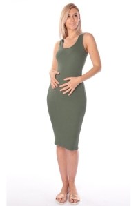 Платье для беременных хаки