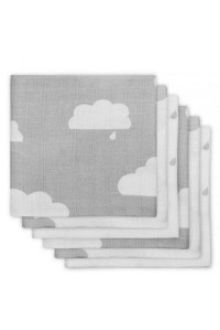Комплект муслиновых пеленок 70х70 см, 6 шт Clouds Grey