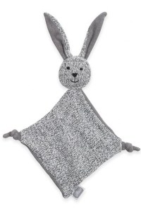 Вязаная игрушка-платочек Зайчик Stonewashed knit grey