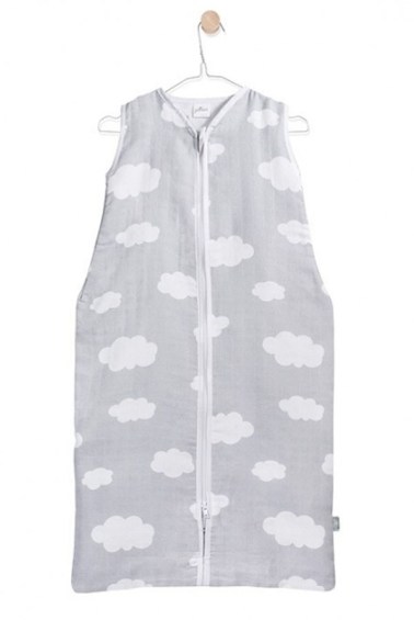 муслиновый спальный мешок 110 см clouds grey jollein