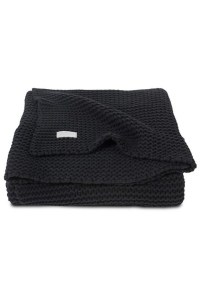 Вязаный плед Heavy knit 75х100 см Black
