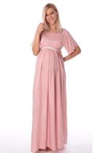 Платье для беременных штапель розовое