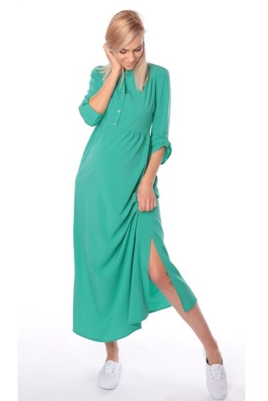 платье для беременных и кормления зеленое euromama