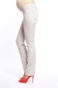 брюки для беременных стрейч белые gaiamom фото 3