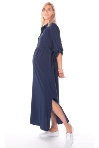 платье для беременных и кормления темно-синее euromama фото 4