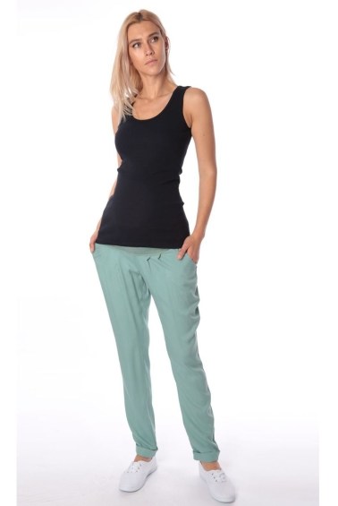 брюки штапель для беременных олива euromama