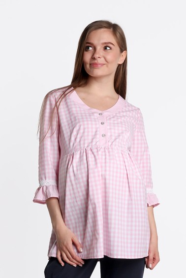 блуза энни для беременных с отрезной кокеткой мамуля красотуля