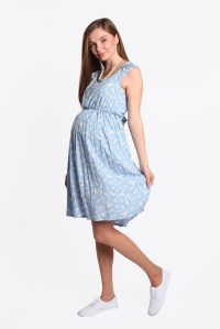 платье эльза для беременных белые цветыголубой мамуля красотуля фото 4