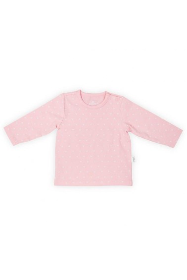 футболка с рукавами для новорожденных soft pink jollein