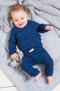 футболка с рукавами для новорожденных speckled blue jollein фото 2