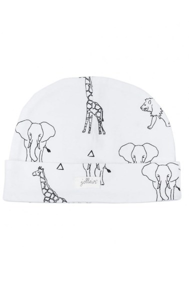 шапочка для новорожденных safari black white jollein