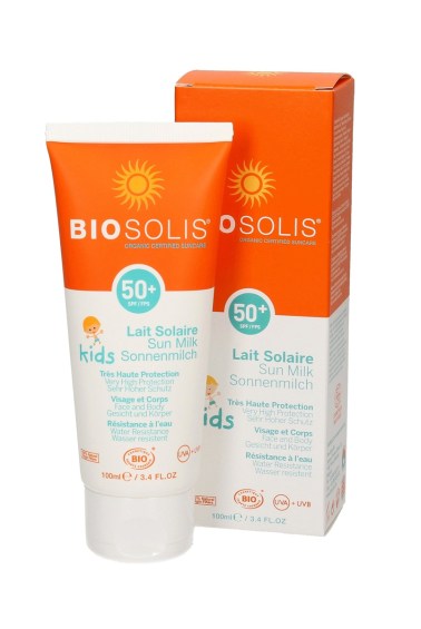 детское солнцезащитное молочко для лица и тела spf 50 biosolis