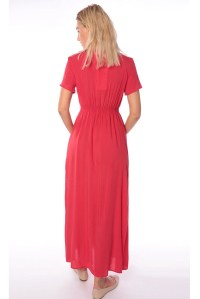 платье для беременных длинное красное euromama фото 2