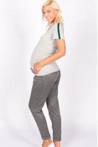 брюки полуспорт для беременных меланж черный euromama фото 2
