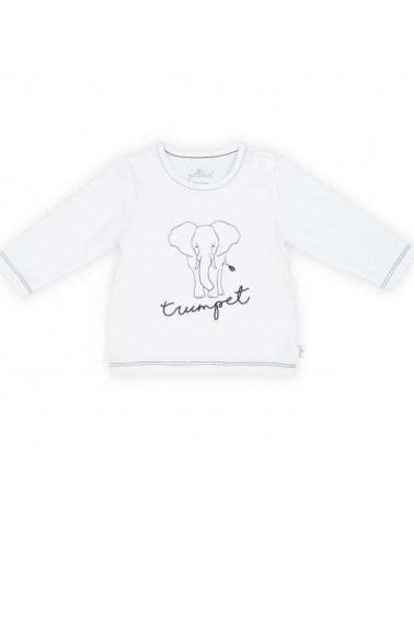 футболка с рукавами для новорожденных safari black white jollein