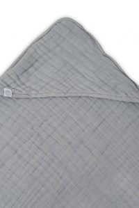 муслиновое полотенце с капюшоном grey 100х100 см jollein фото 2